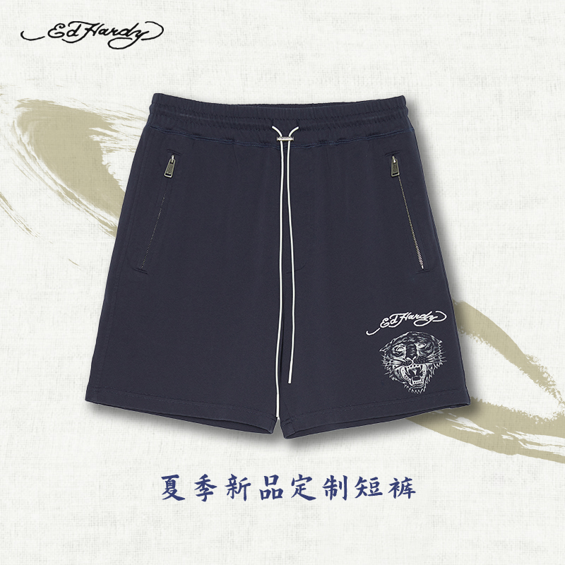 Ed Hardy官方正品2022夏季新款男士休闲短裤E1OTM506