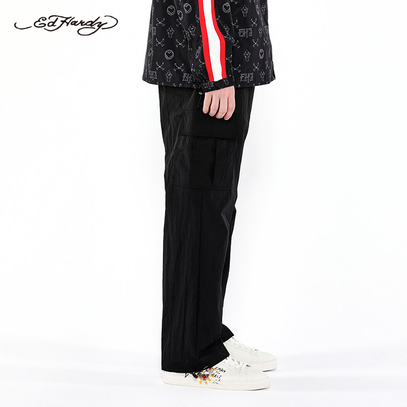 edhardy2021秋季新款潮流时尚工装休闲宽松男士休闲裤