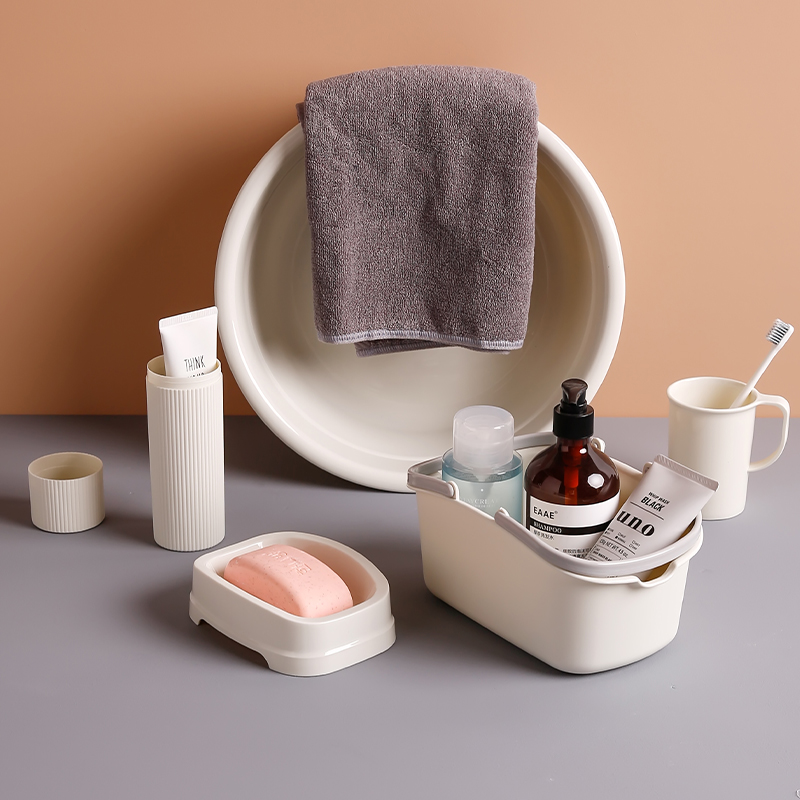 学生洗漱用品套装开学五件件套军训宿舍洗脸盆浴室用品套件