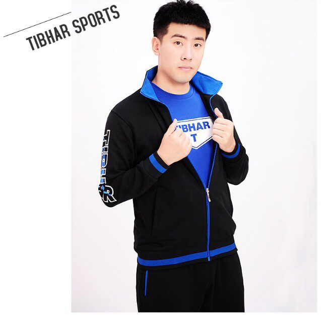 正品tibhar挺拔乒乓球服男女款运动长袖训练外套比赛服长套服秋冬