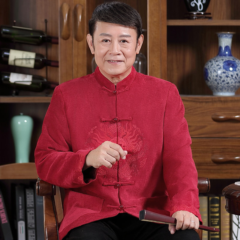 春秋亚麻唐装长袖套装中国国风中式汉服居士民族服装