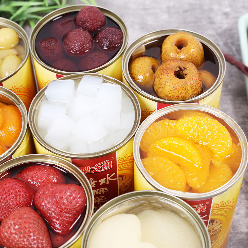 糖水黄桃罐头新鲜水果罐头混合装整箱午后梨菠萝橘子草莓椰果烘焙