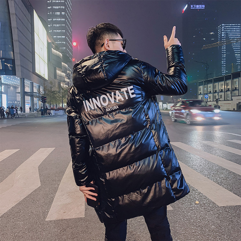 羽绒棉服男中长款冬季加厚男士外套潮牌男装棉衣韩版潮流长款棉袄