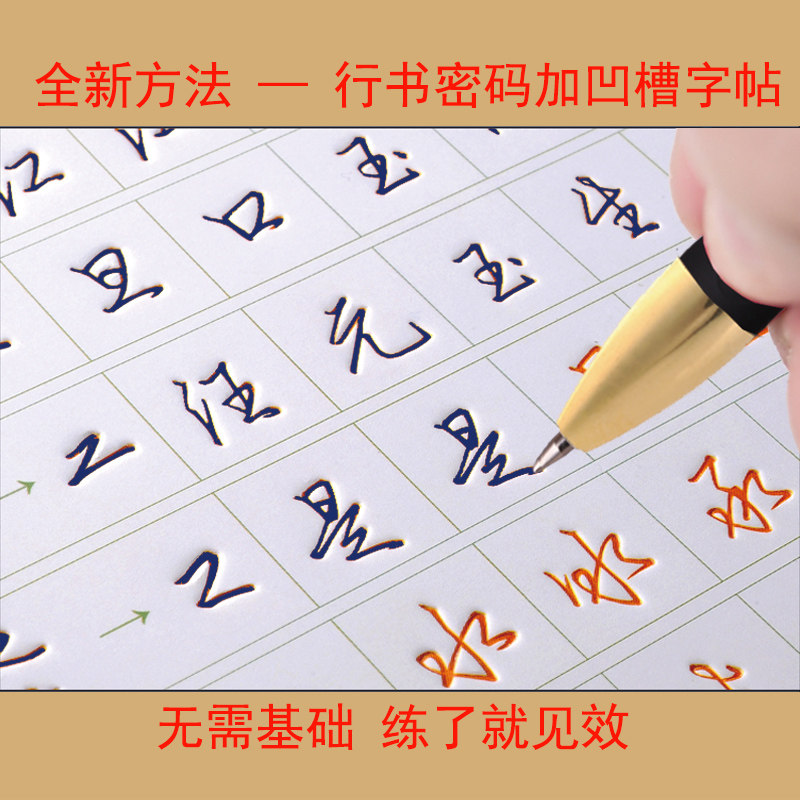 张神农数字化练字法成人行书字帖秘籍硬笔练字帖练字板套装男女生反复
