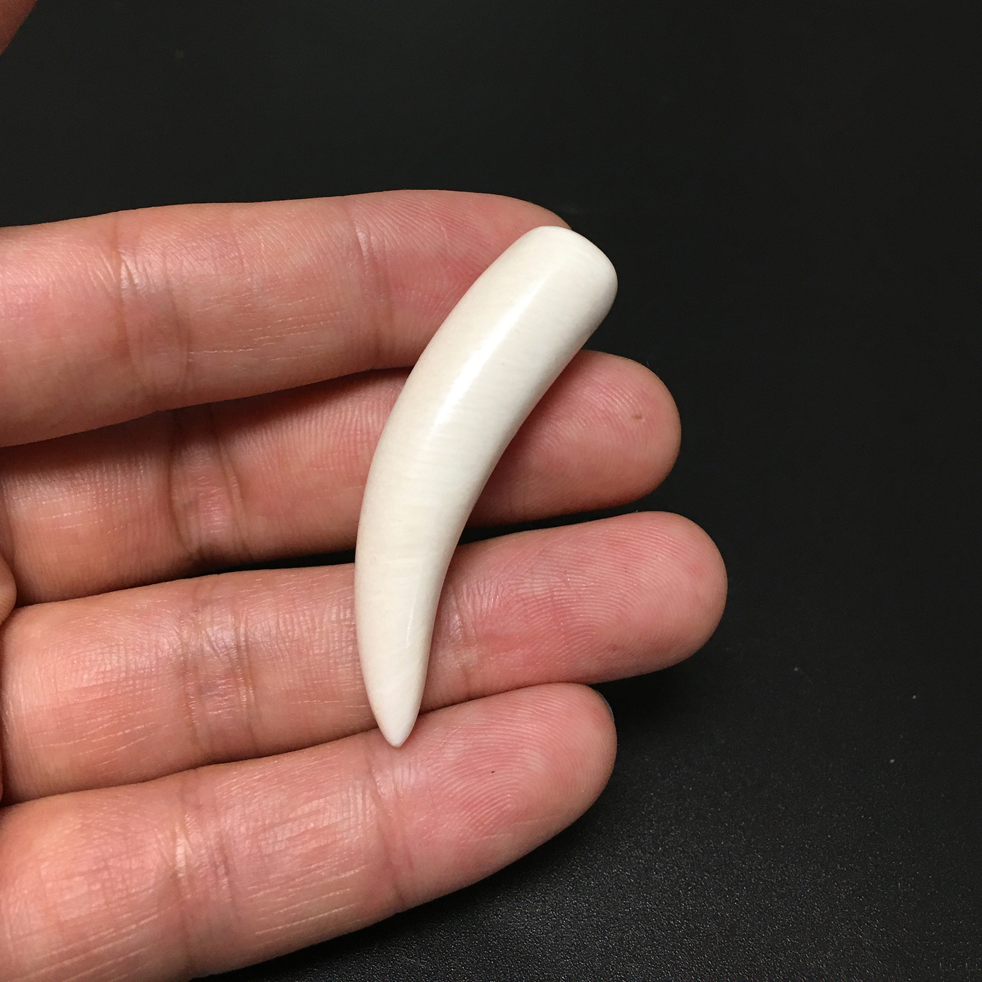 5a冰料猛犸象牙牙尖挂佛珠项坠文玩背云金刚项坠