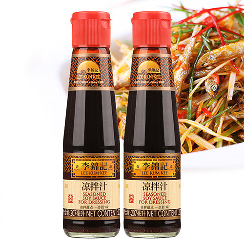 李锦记凉拌汁207ml*2瓶凉拌蘸点时蔬鲜调味凉拌正品