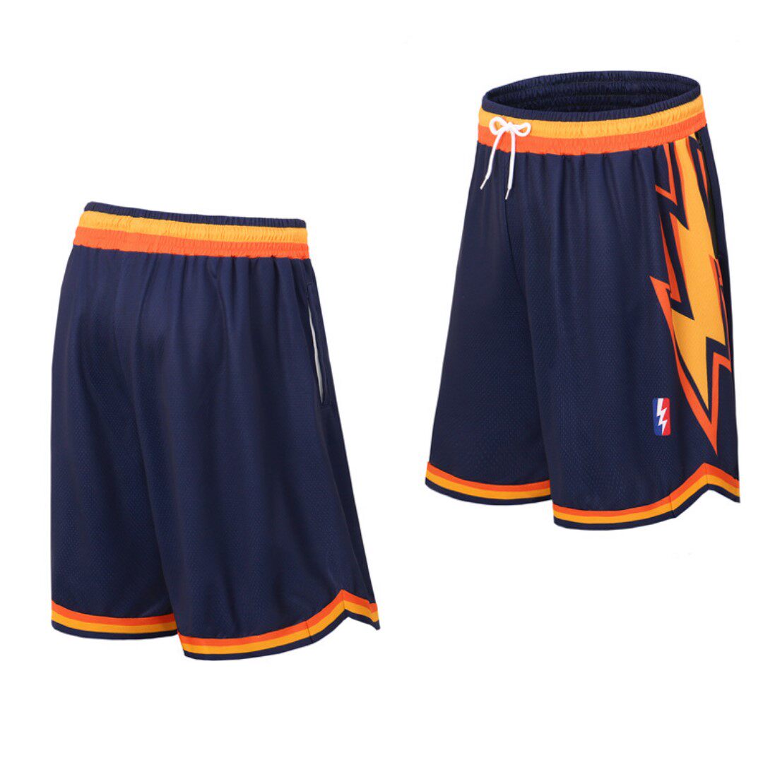 库里同款球裤复古网眼夏季薄款运动宽松篮球运动中长裤/短裤