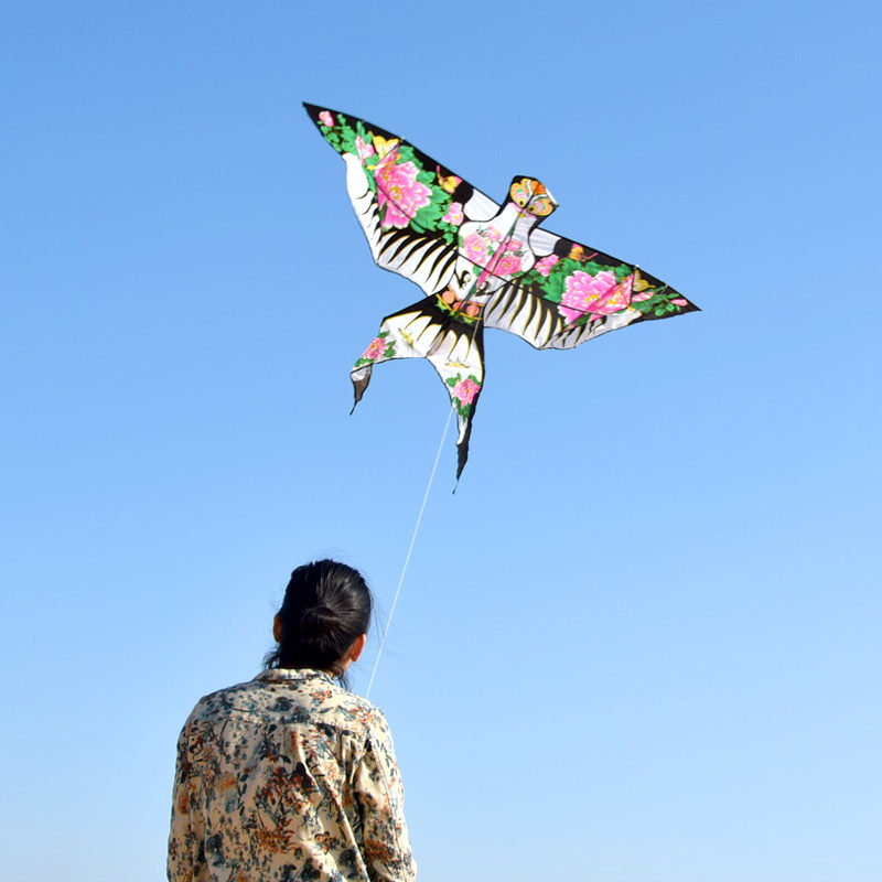 潍坊新款沙燕风筝微风易飞大型立体儿童成人传统中国风燕子配线轮