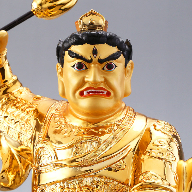 监斋菩萨16寸佛像摆件鎏金铜像供奉纯铜佛教摆件