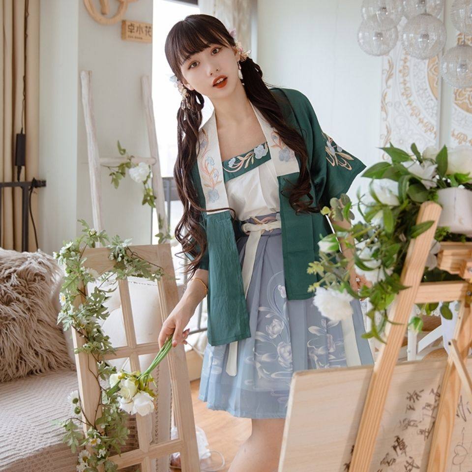 汉服夏款女原创成人人中国风宋制褙吊带汉元素齐腰cosplay女装