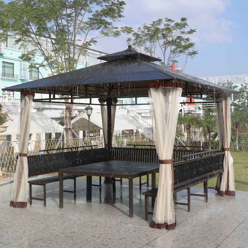 梓晴户外凉亭家用木屋农庄四角亭庭院别墅休闲木屋凉亭