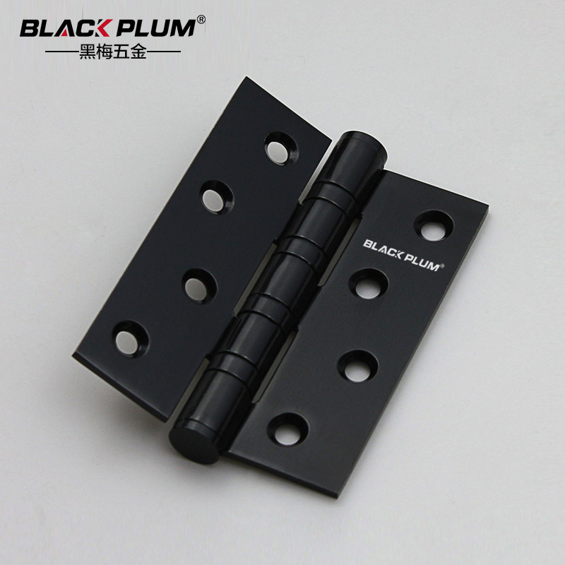 黑梅 黑色不锈钢合页静音轴承木门合页 4寸房门折页铰链【单片】