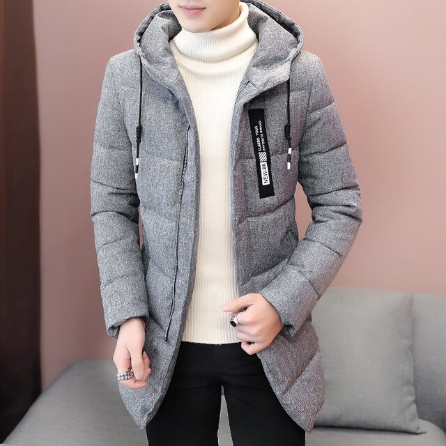 Mid-length cotton-padded jacket men's thick coat 2020 new winter padded jacket trendy top clothes Korean down padded jacket Mid-length cotton-padded jacket men's thick coat 2020 new winter padded jacket trendy top clothes Korean down padded jacket