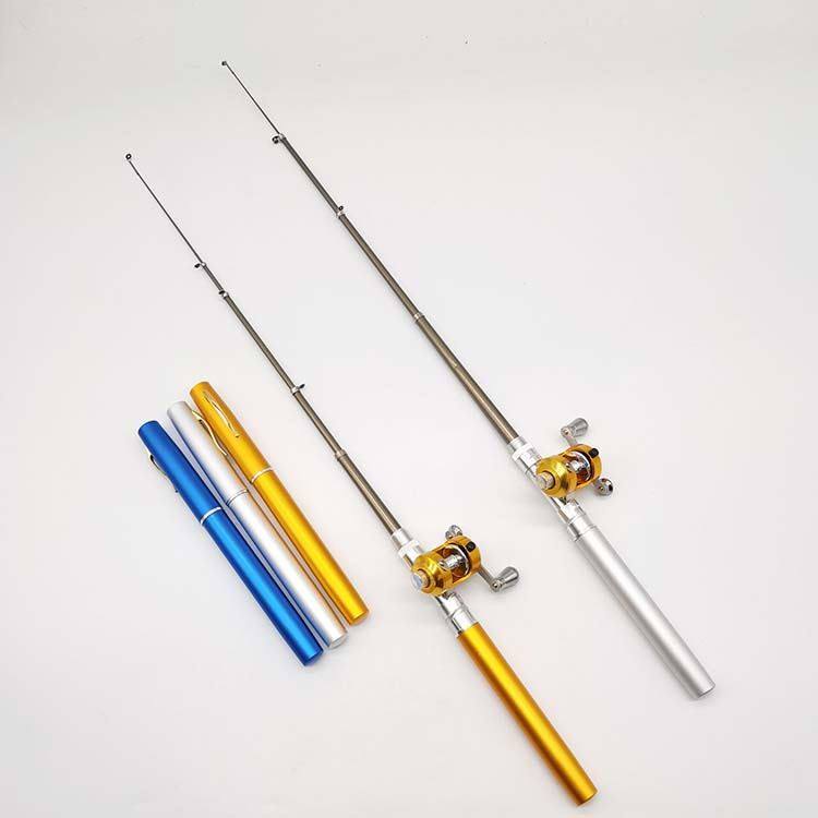 钢笔笔式钓鱼玩具小型杆矶钓竿袖珍绑好远投海钓竿