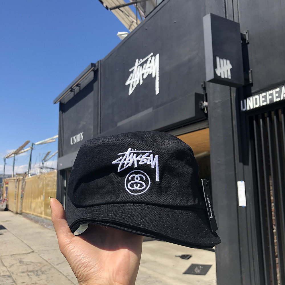 【stussy现货】斯图西紫色渔夫帽 紫色鸭舌帽 美国潮嘻哈炸街专用