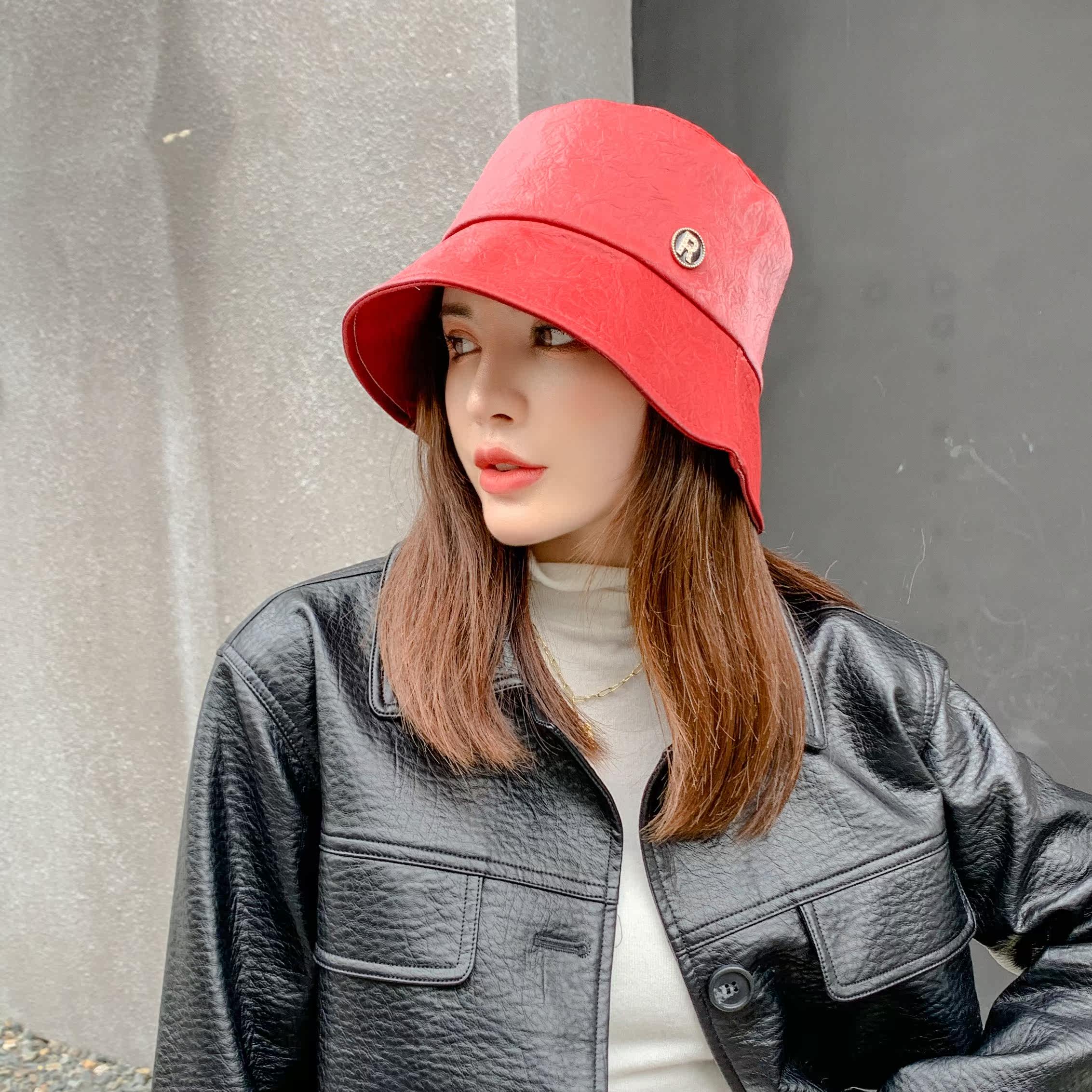 韩国渔夫帽女大帽遮脸太阳帽防紫外线韩版遮阳帽时尚帽子