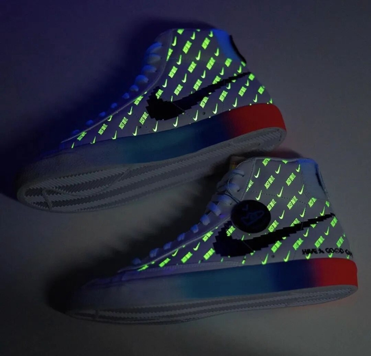 nikeblazermid电玩电竞像素情侣夜光休闲鞋dc3280-101