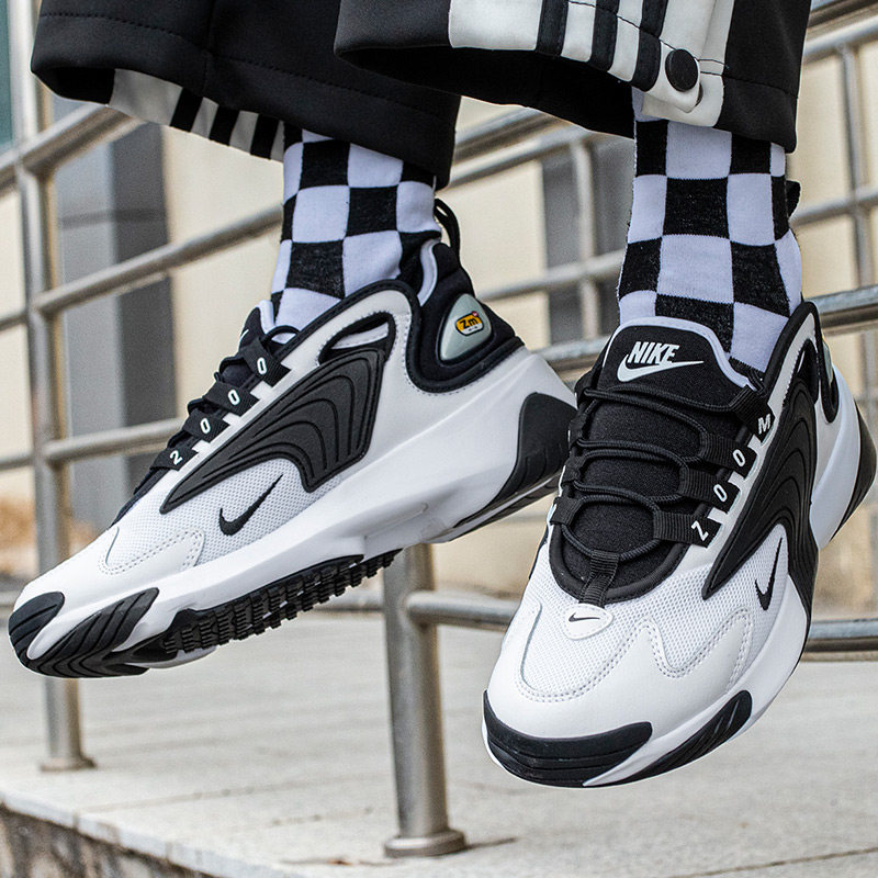 nike耐克女鞋秋季新款zoom2k熊猫复古黑白运动休闲鞋