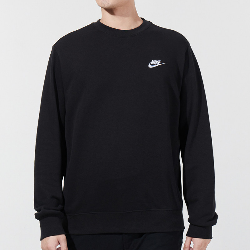 nike耐克黑色长袖卫衣男2022运动服圆领休闲训练运动卫衣