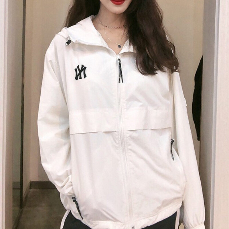 mlb外套男女女装2022夏季新款ny白色防风运动茄克