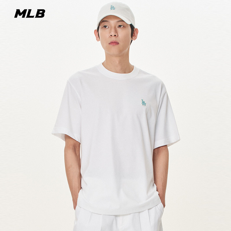 mlb官方正品短袖男装2023夏季新款女款白色运动t恤
