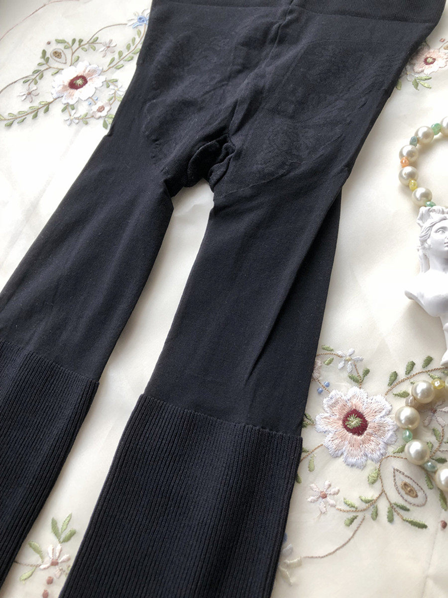 秋季60d高弹氨纶性感拼接黑色丝袜微压显瘦连裤袜