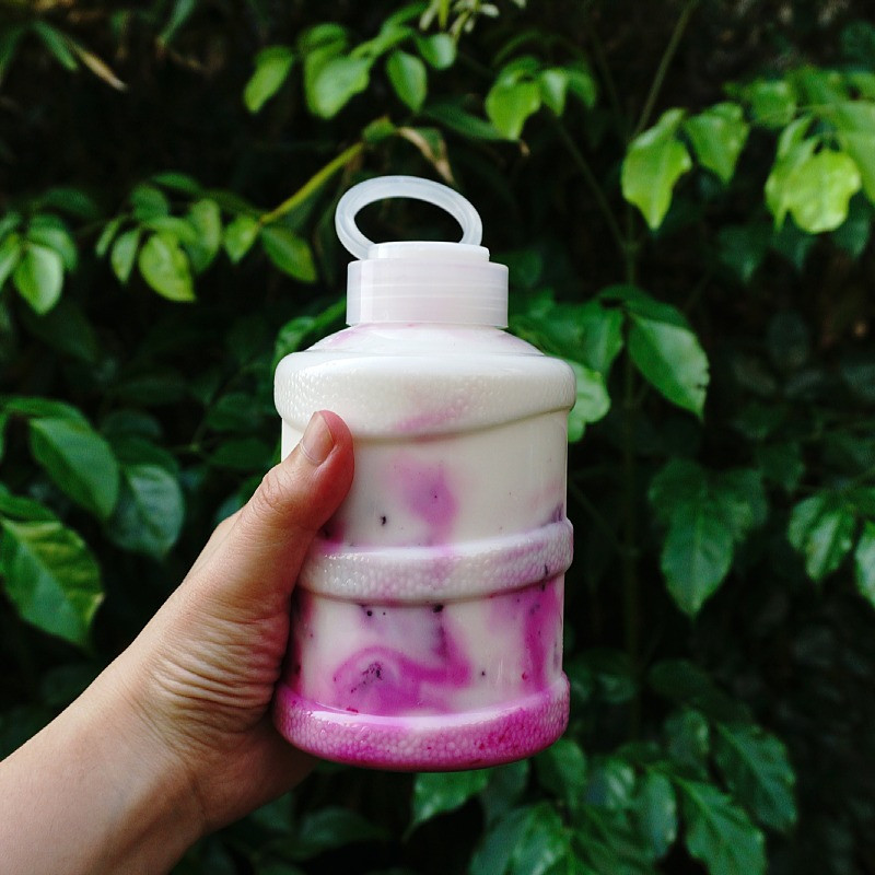 一次性水桶奶茶瓶一桶柠檬茶霸气宝藏迷你奶茶桶mini网红桶装水瓶