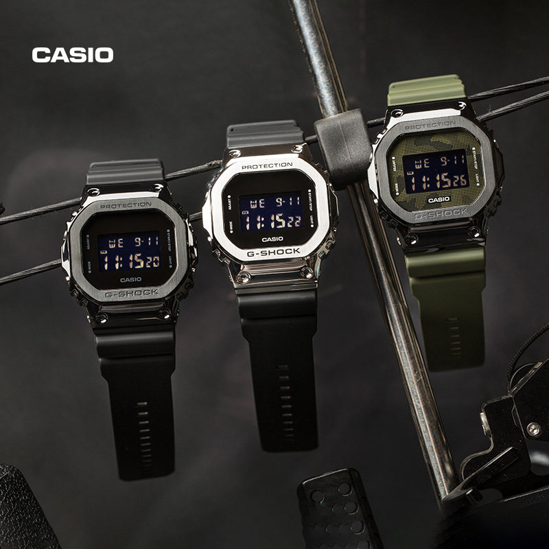 卡西欧旗舰店gm5600b防水运动潮流手表男士士官官方日韩腕表
