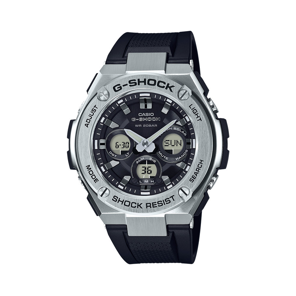 直营casio卡西欧gshock太阳能运动手表男士gsts3101adr日韩腕表