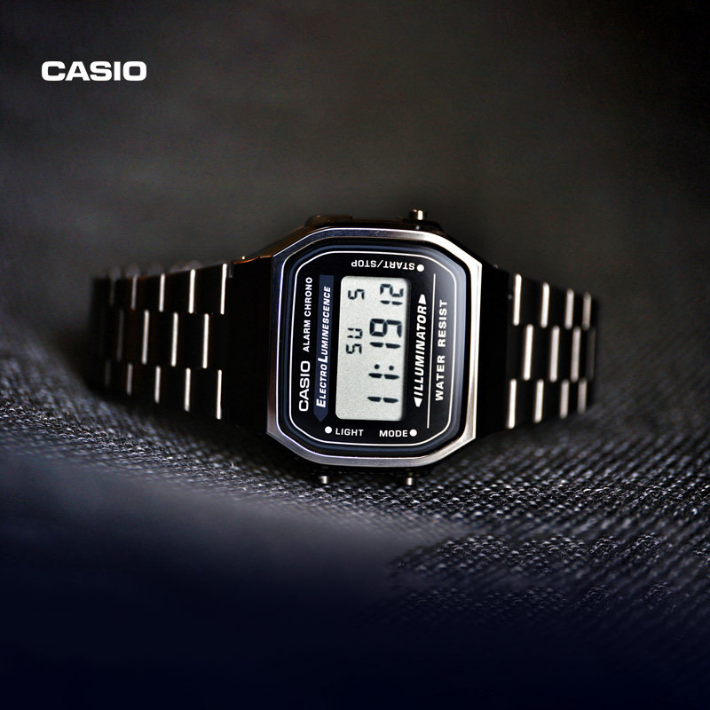 卡西欧旗舰店a168wgg防水电子休闲时尚电子小金表男官网官方正品