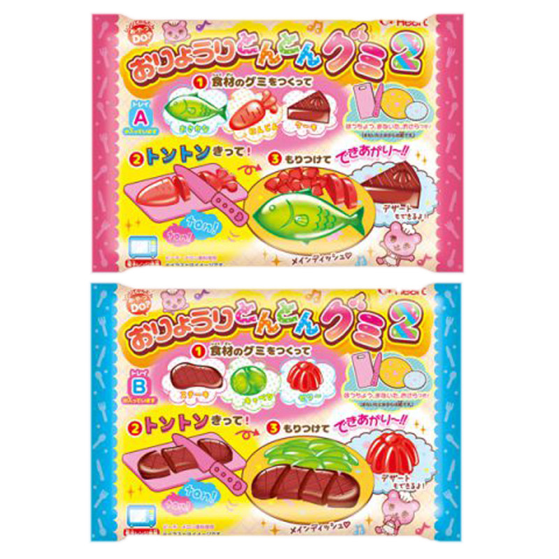 小伶玩具日本食玩 日本厨房迷你儿童diy可食食玩切切乐橡皮糖大餐