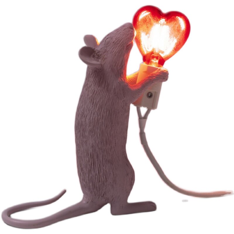 意大利seletti鼠年老鼠新款金色创意装饰灯床头头灯摆件