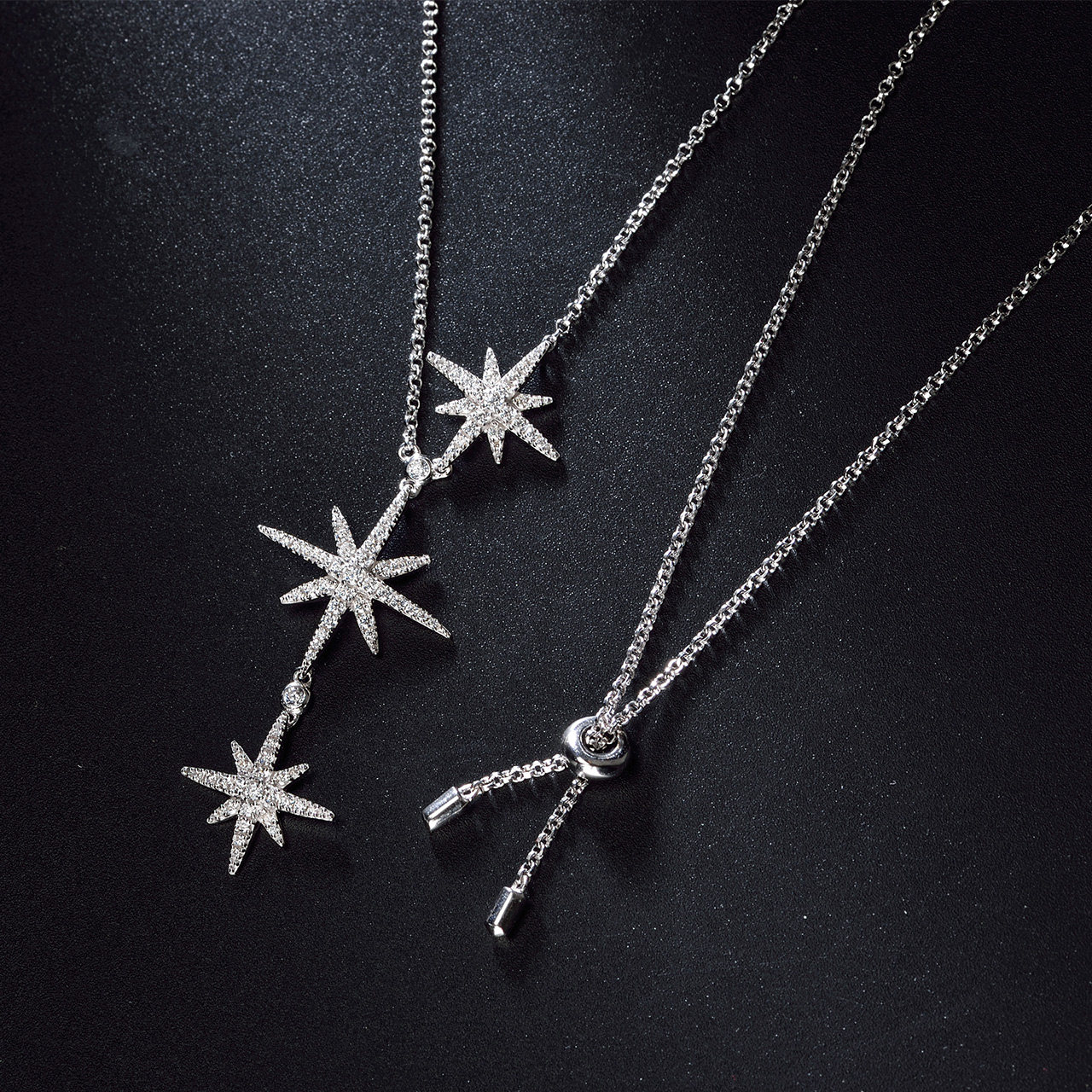 【保税顺丰】apm monaco正品项链女 银项链六芒星项链ac3350ox