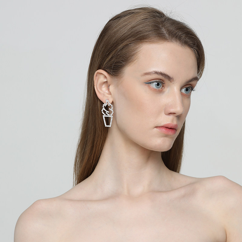 clpy小甜筒造型耳环时尚气质潮流百搭耳饰2020耳环