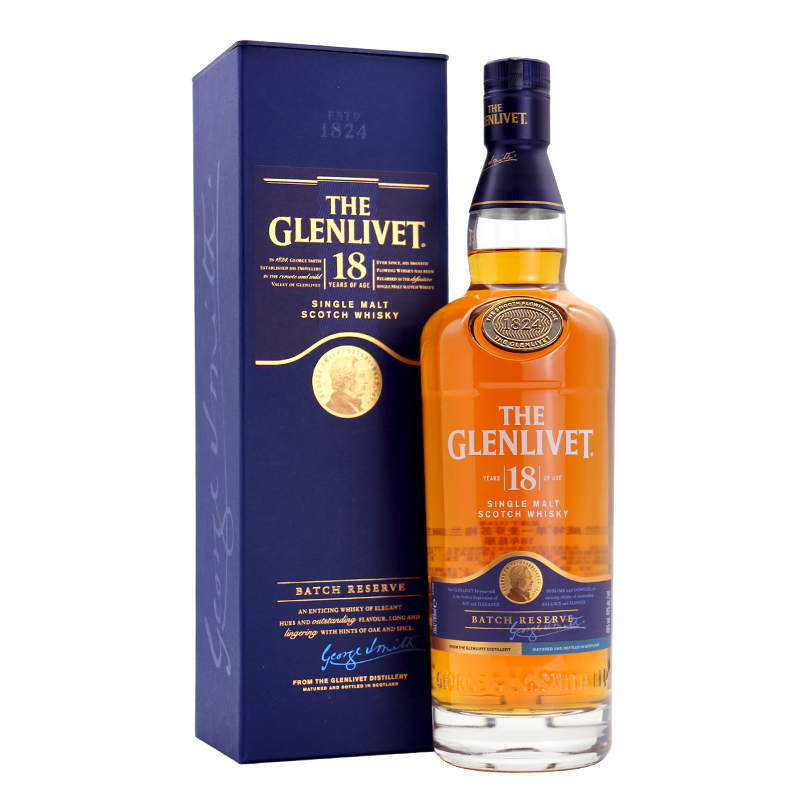 格兰英国进口威特18年700ml单一麦芽威士忌glenlivet威士忌