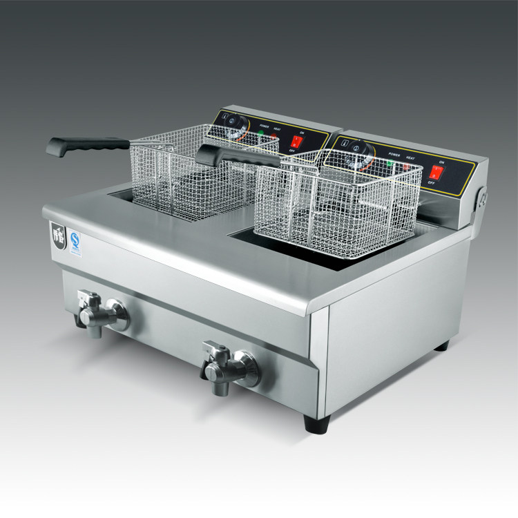 电炸双缸双筛锅炉加厚油炸锅商用大容量商用炸锅