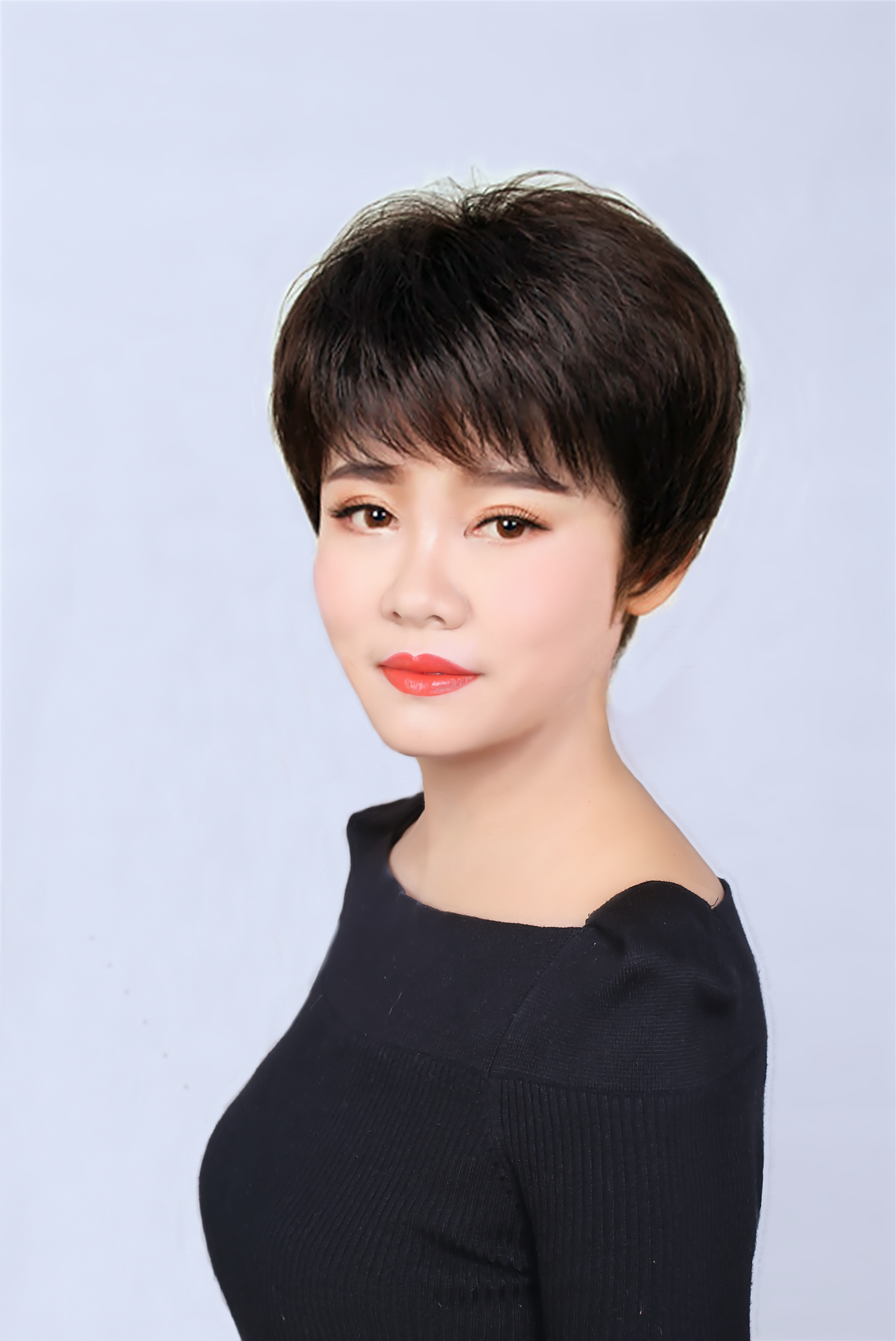 中老年假发女短发送妈妈真发自然真人发丝女士整顶假发