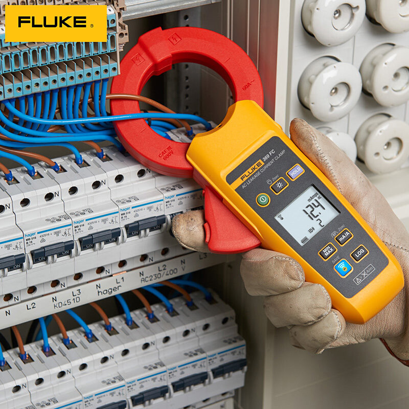 福禄克fluke微安交流有效值漏电电流表f368高精度大口钳形表