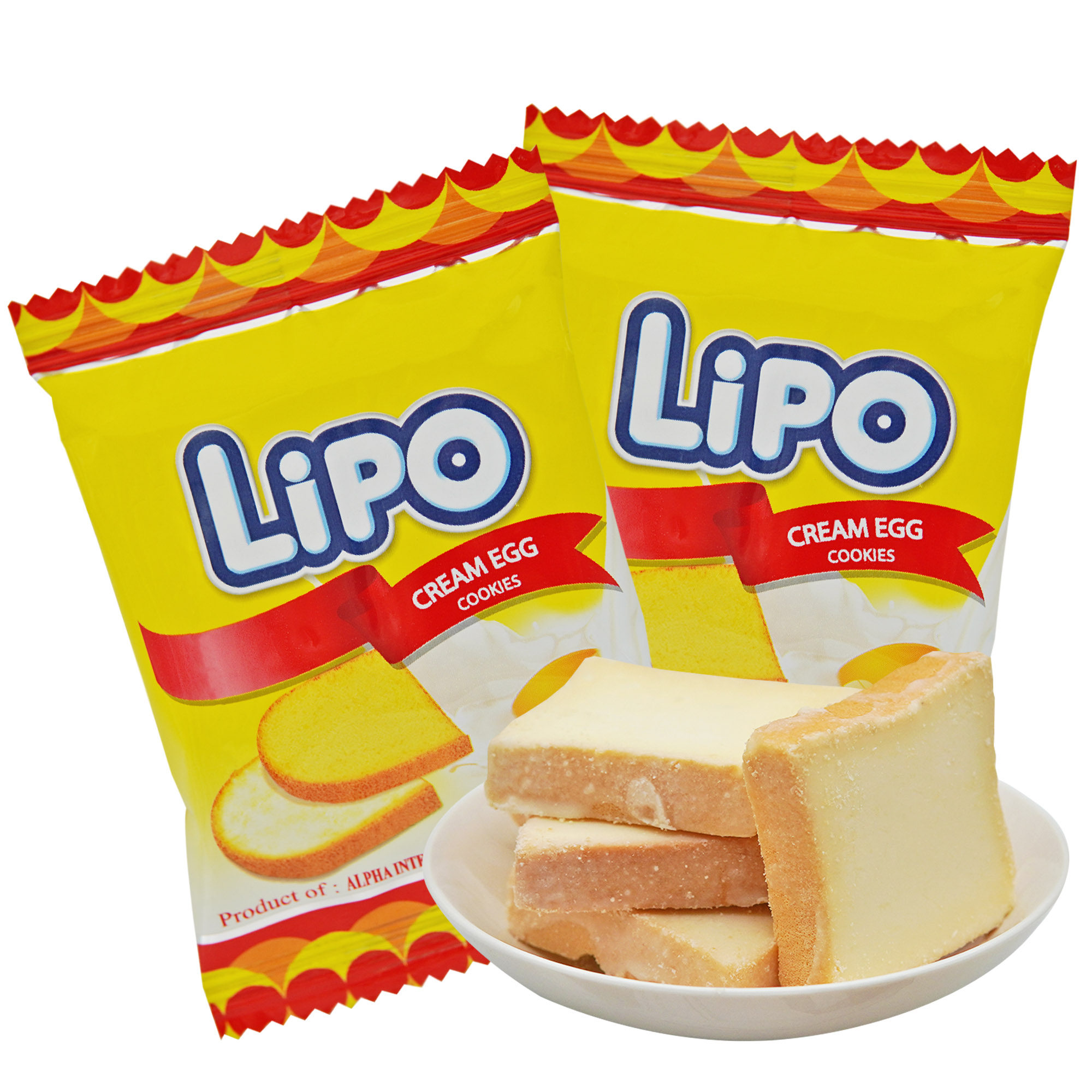 包邮lipo利葡奶油味面包干500g鸡蛋饼干越南酥性饼干