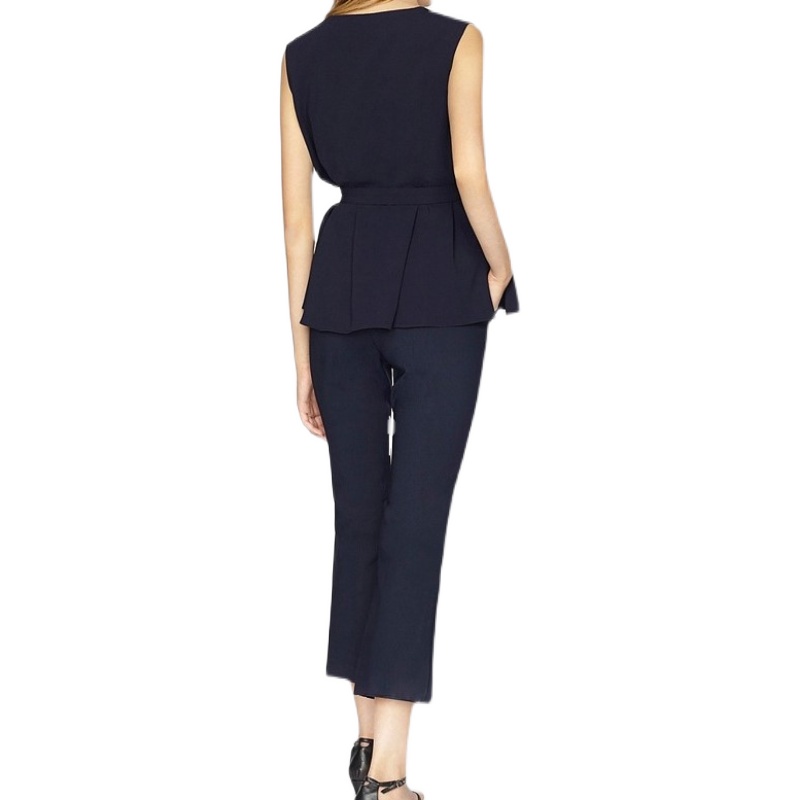 PORTS宝姿春季新款女装修身显瘦纯色七分裤喇叭裤小个子九分裤