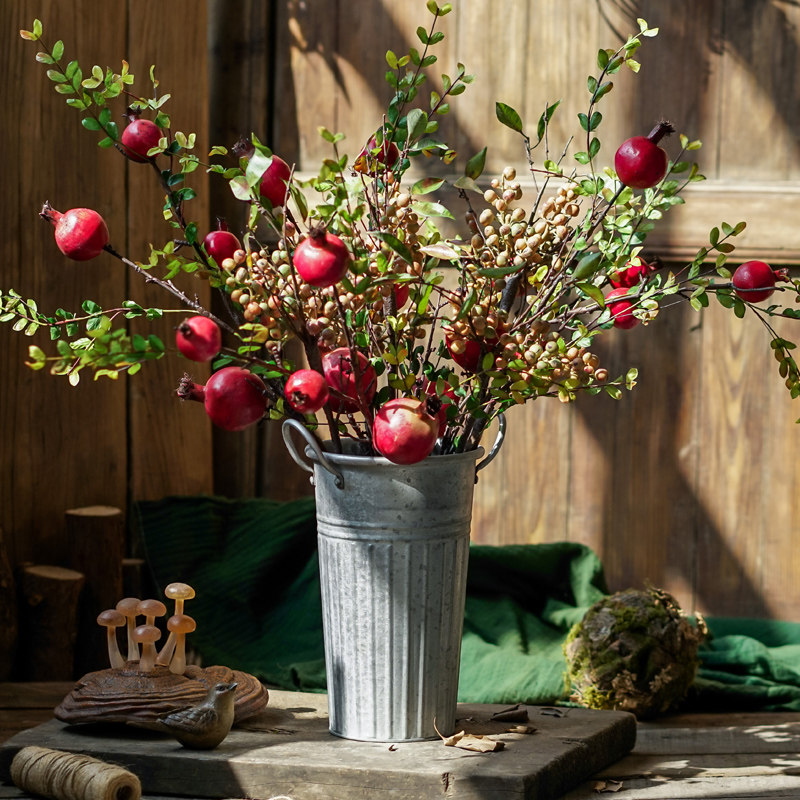 acacia相思豆66cm长枝红色田园仿真假果子手工装饰假花客厅插花