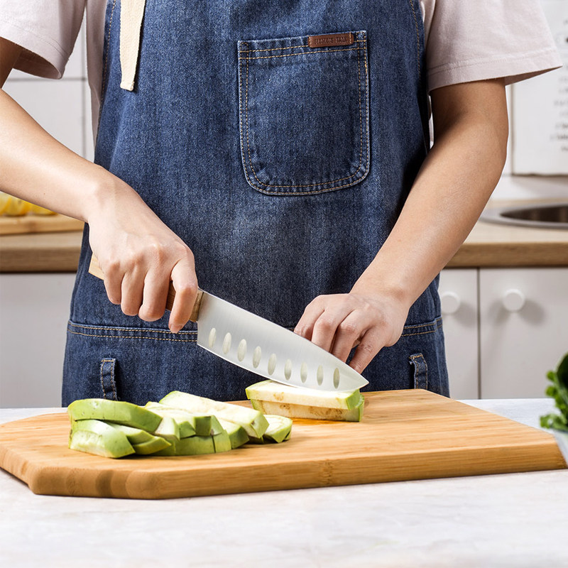 悦味斜面竹菜板 家用防吸水切菜案板 多功能厨房砧板实心和面板