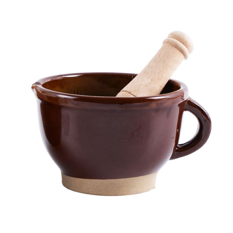 捣蒜辣椒擂钵蒜臼手动老式土钵碗粗陶药器捣药碗剥蒜器