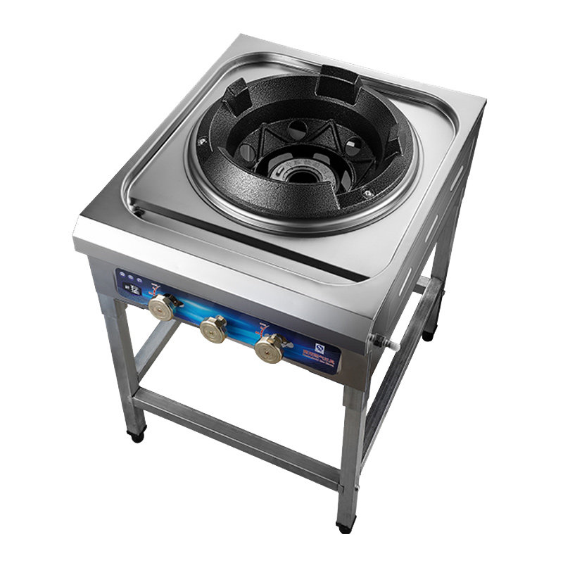 饭店猛火灶商用高压文武煤气灶单灶液化气鼓风机猛火炉灶台06168