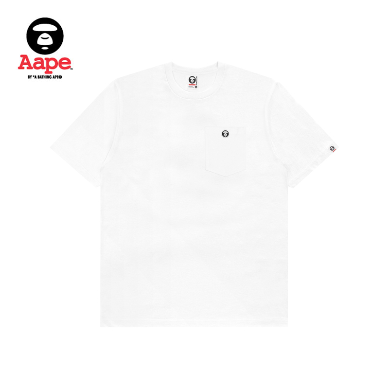 Aape男装春夏猿颜刺绣徽章字母印花多色短袖T恤0513XXE