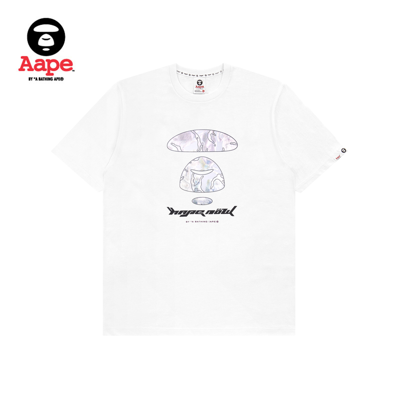 Aape男装春夏线型迷彩猿颜字母印花短袖T恤0696XXG