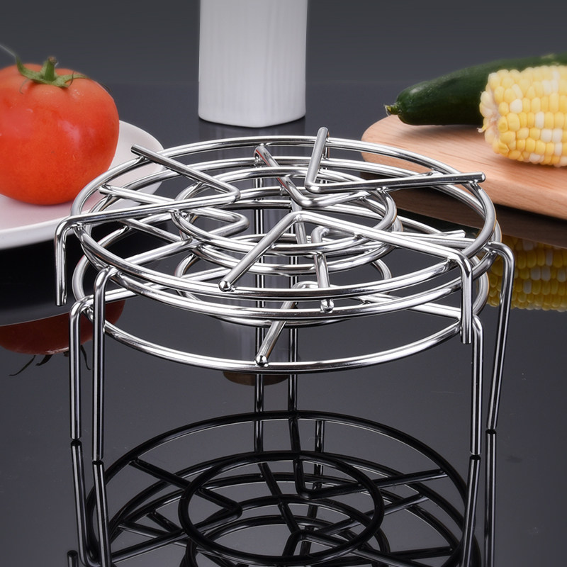 不锈钢蒸架电饭煲锅内架子家用蒸笼小号迷你高脚餐具笼