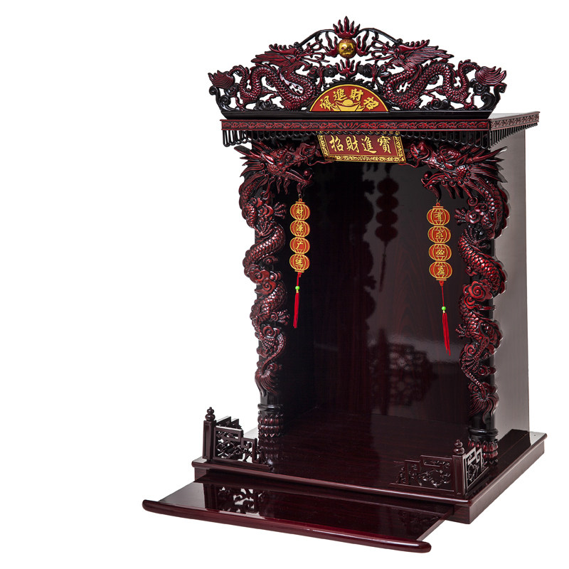 佛龛佛柜神楼供台吊柜供奉财神观音关公佛像龙柱系列神龛房子菩