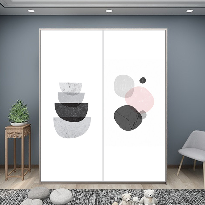 衣柜贴纸翻新自粘衣橱移门柜子家具改色贴膜衣柜贴