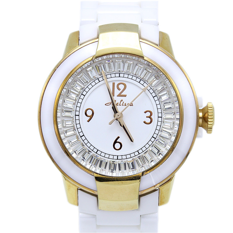 手表玛丽莎正品表白陶瓷女表时尚镶钻大气装饰国产腕表